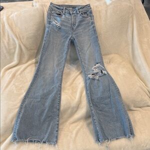 American Eagle Outfitters Light Blue Flare Jeans